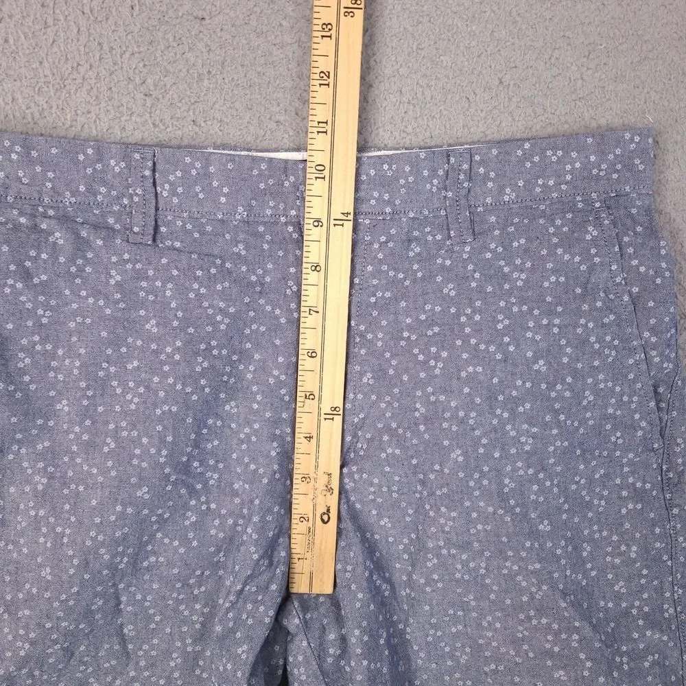 J. Crew Shorts Mens 32 Blue Floral Rivington Chino Preppy Cotton Style‎ E7955